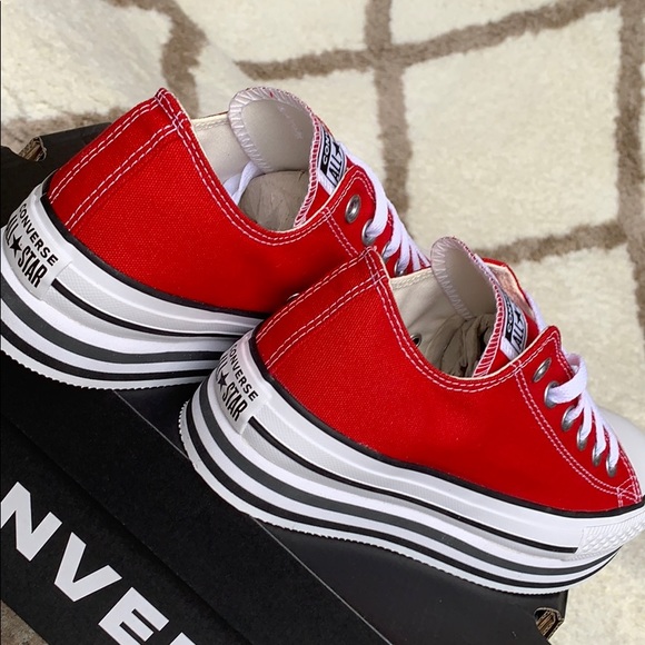 CONVERSE CTAS PLATFORM LAYER OX ENAMEL RED/WHITE/B - Picture 7 of 16